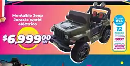 Soriana Híper Montable jeep jurasic world eléctrico oferta