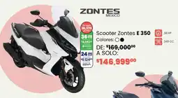 Soriana Híper Zontes scooter E 350 oferta