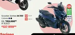 Soriana Híper Scooter zontes M 350 oferta