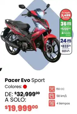 Soriana Híper Veloci pacer evo sport oferta