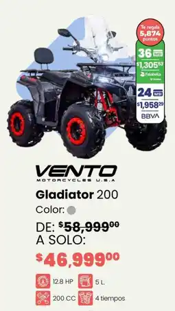 Soriana Híper Vento gladiator 200 oferta