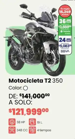 Soriana Híper Motocicleta T2 350 oferta