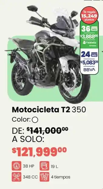 Soriana Híper Motocicleta T2 350 oferta