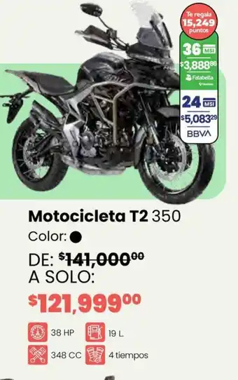 Soriana Híper Motocicleta T2 350 oferta