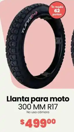 Soriana Híper Llanta para moto 300 MM R17 oferta