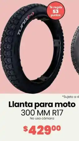 Soriana Híper Llanta para moto 300 MM R17 oferta