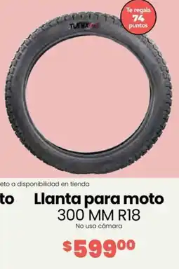 Soriana Híper Llanta para moto 300 MM R18 oferta