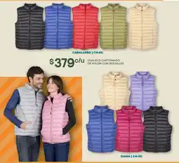 Soriana Híper Chaleco capitonado de nylon con bolsillos oferta