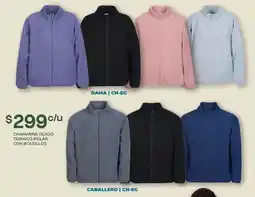 Soriana Híper Chamarra tejido térmico polar con bolsillos oferta
