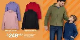 Soriana Híper Chamarra tejido térmico polar con bolsillos oferta
