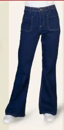 Soriana Híper Culotte pantalón de mezclilla con bolsillos al frente y corte arriba de los tobillos para dama corte oferta