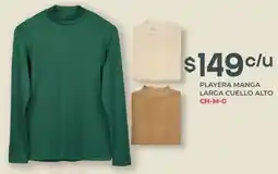 Soriana Híper Playera manga larga cuello alto oferta
