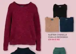 Soriana Híper Suéter chenille cuello redondo oferta