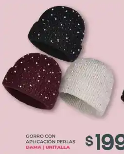 Soriana Híper Gorro con aplicación perlas oferta