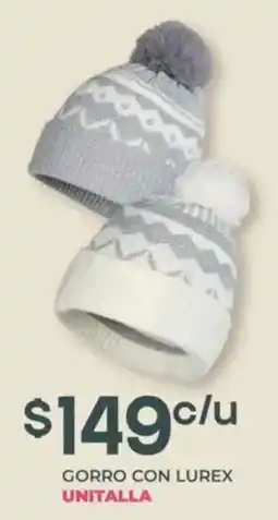 Soriana Híper Unitalla gorro con lurex oferta