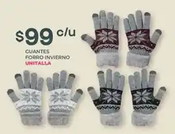 Soriana Híper Unitalla guantes forro invierno oferta