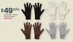 Soriana Híper Unitalla guantes touch tacto suave oferta