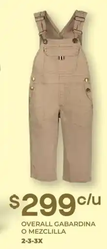 Soriana Híper Overall gabardina o mezclilla oferta