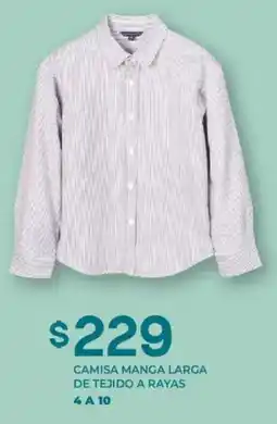 Soriana Híper Camisa manga larga de tejido a rayas oferta