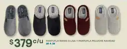 Soriana Híper Pantufla rayas o lisa y pantufla peluche navidad oferta