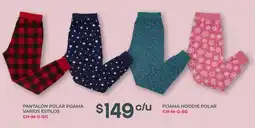 Soriana Híper Pantalón polar pijama varios estilos oferta