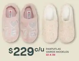 Soriana Híper Pantuflas varios modelos oferta
