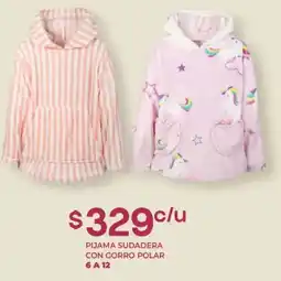 Soriana Híper Pijama sudadera con gorro polar oferta