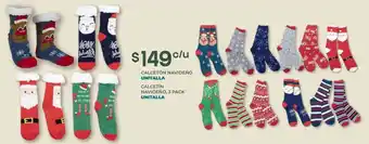 Soriana Híper Unitalla calcetón navideño oferta