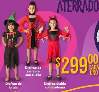 Soriana Híper Disfraz de bruja, disfraz de vampira con cuello oferta