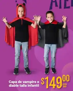 Soriana Híper Capa de vampiro o diablo talla infantil oferta
