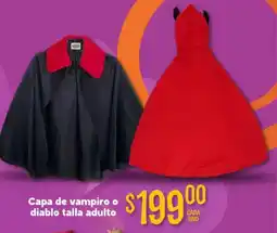 Soriana Híper Capa de vampiro o diablo talla adulto oferta