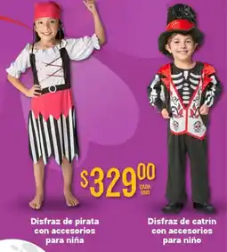 Soriana Híper Disfraz de pirata con accesorios para niña oferta