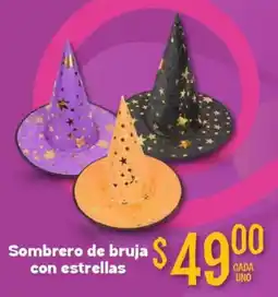 Soriana Híper Sombrero de bruja con estrellas oferta