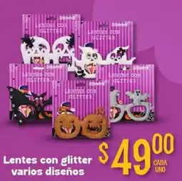 Soriana Híper Lentes con glitter varios diseños oferta