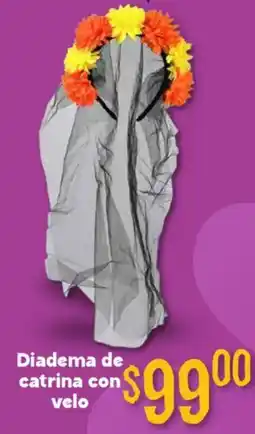 Soriana Híper Diadema de catrina con velo oferta