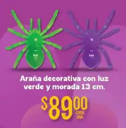 Soriana Híper Araña decorativa con luz verde y morada oferta