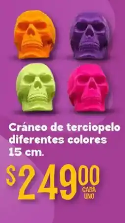 Soriana Híper Cráneo de terciopelo diferentes colores oferta