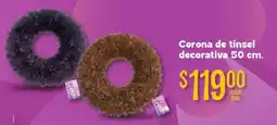 Soriana Híper Corona de tinsel decorativa oferta