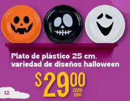 Soriana Híper Plato de plástico variedad de diseños halloween oferta