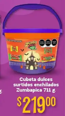 Soriana Híper Zumbapica cubeta dulces surtidos enchilados oferta