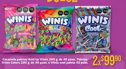 Soriana Híper Winis caramelo paletas acid up oferta