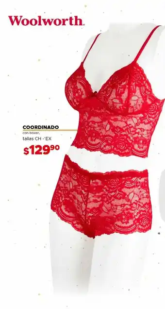Woolworth Coordinado con boxer tallas CH - 'EX oferta
