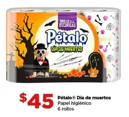 Bodega Aurrerá Pétalo Día de Muertos papel higiénico oferta
