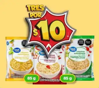 Great Value tallarines instantáneos