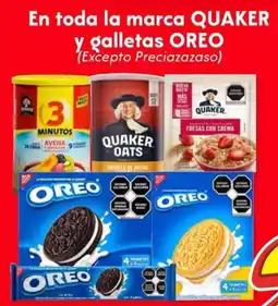 Soriana Híper En toda la marca QUAKER y galletas OREO oferta