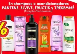 Soriana Híper En shampoos o acondicionadores pantene, elvive, fructis y tresemmé oferta