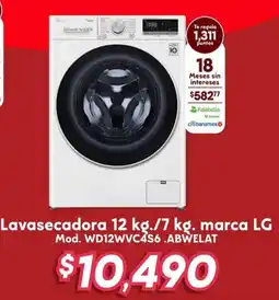 Soriana Híper LG lavasecadora 12 kg/7 kg oferta
