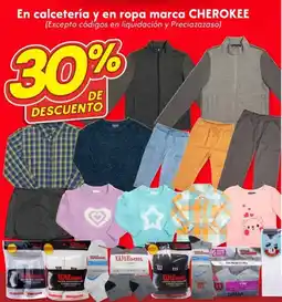 Soriana Híper En calcetería y en ropa marca cherokee oferta