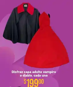 Soriana Híper Disfraz capa adulto vampiro o diablo oferta