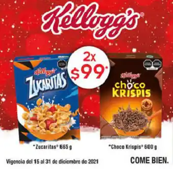 Farmacias Guadalajara Zucaritas 665g/Choco Krispis 600g Kellogg's oferta